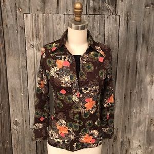 Women’s Vintage 60s 70s Disco Woodstock Hippie Long Sleeve Shirt